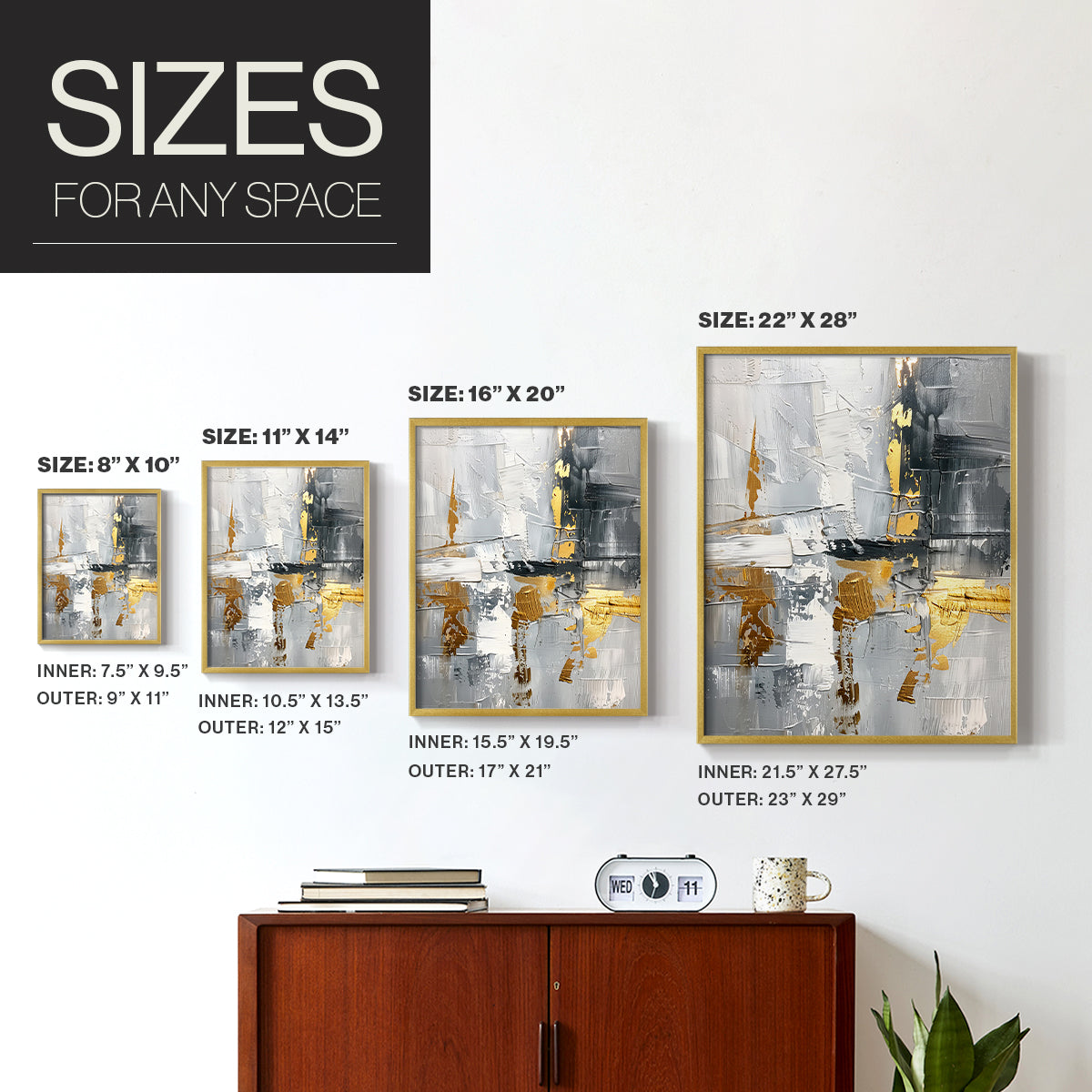 Abstract Series CLXIII - Restickable Framed Art Set