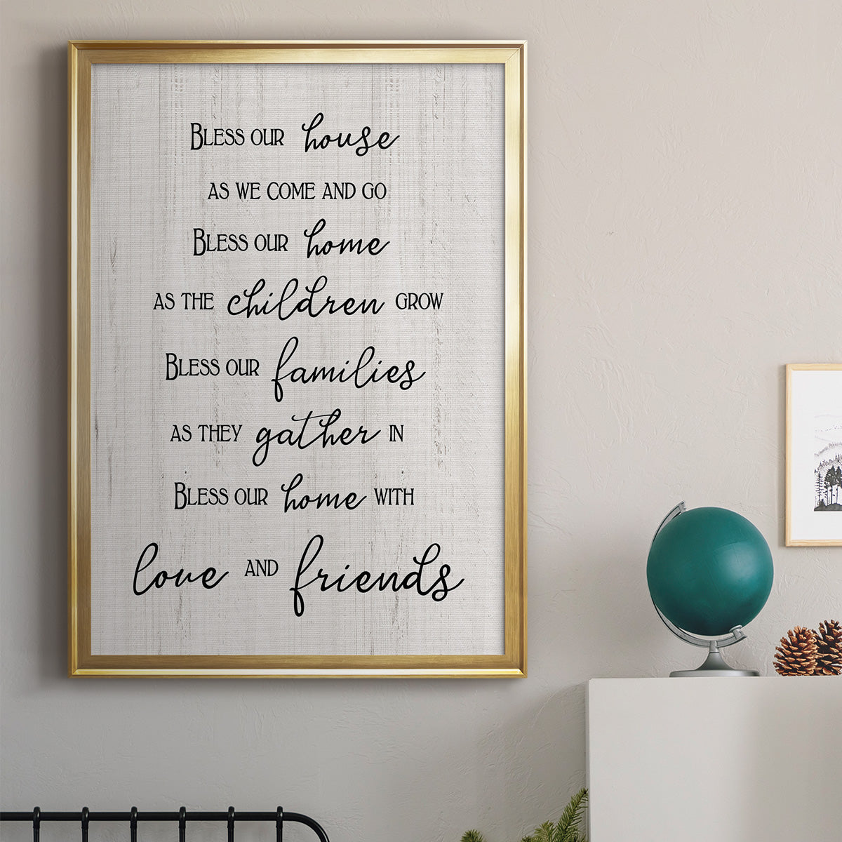 Love and Friends - Modern Framed Canvas Print
