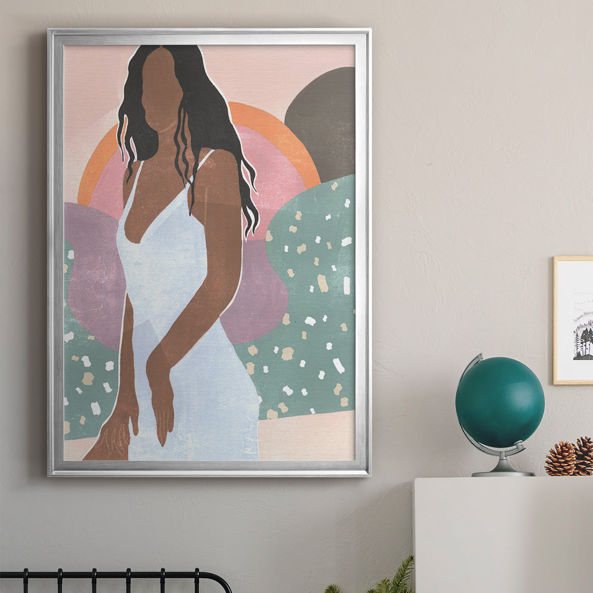 Curly Lady I - Modern Framed Canvas Print