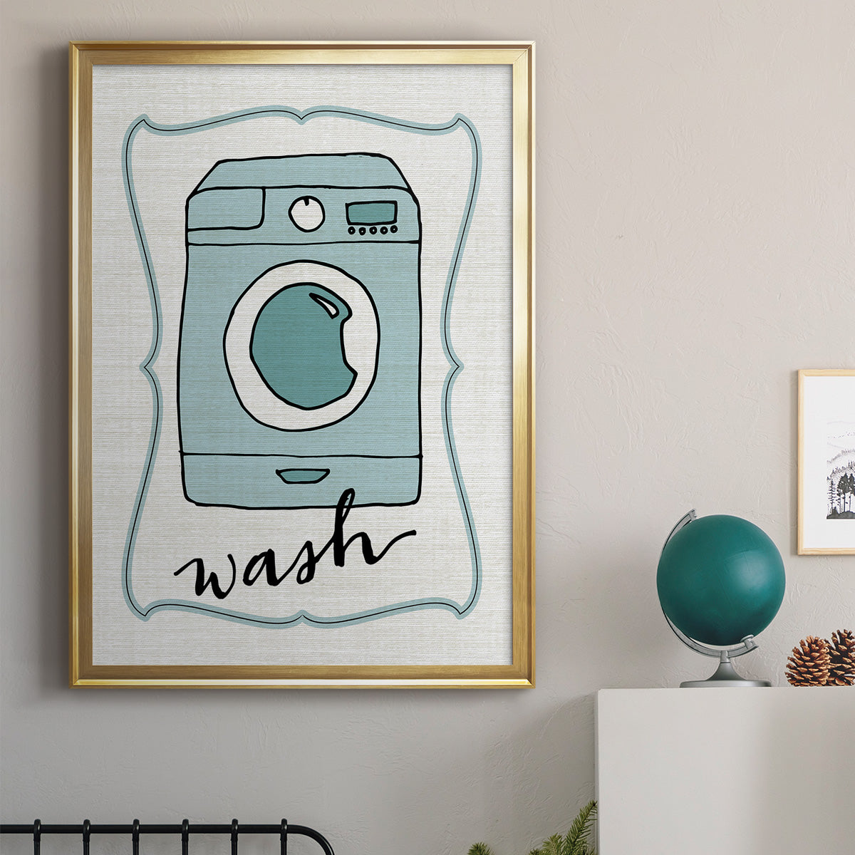 Wash - Modern Framed Canvas Print