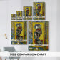 Size comparison chart for canvas art prints, showing multiple size options.