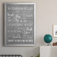 Neutral Bathroom Rules - Modern Framed Canvas Print
