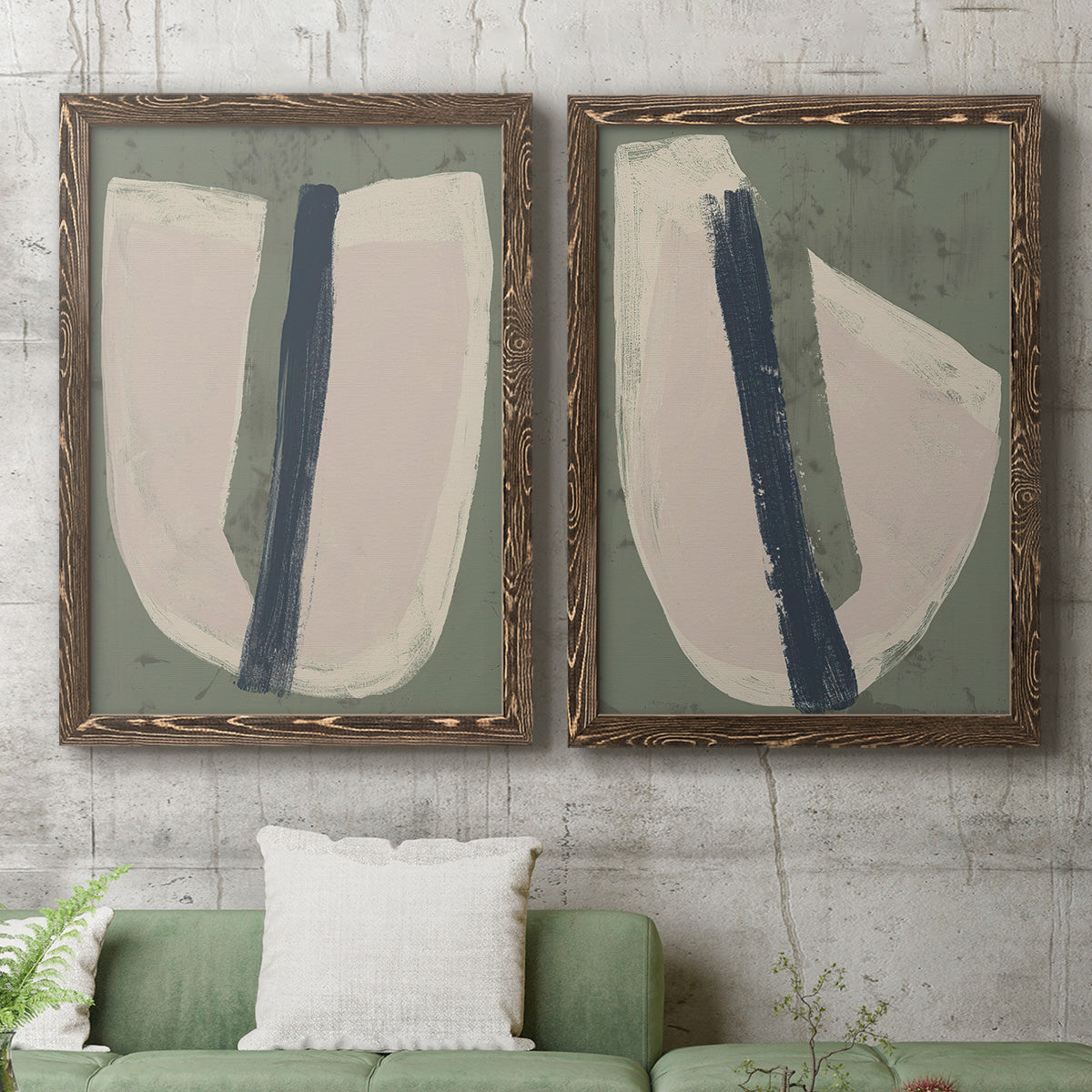 Paper Slice III - Premium Framed Canvas 2 Piece Set - Ready to Hang