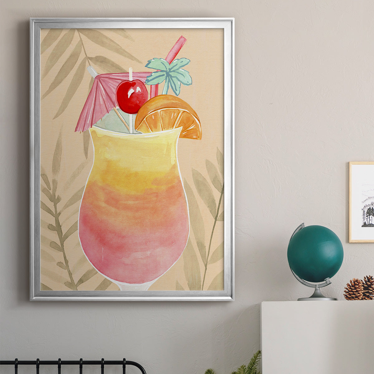 Tropical Cocktail IV - Modern Framed Canvas Print