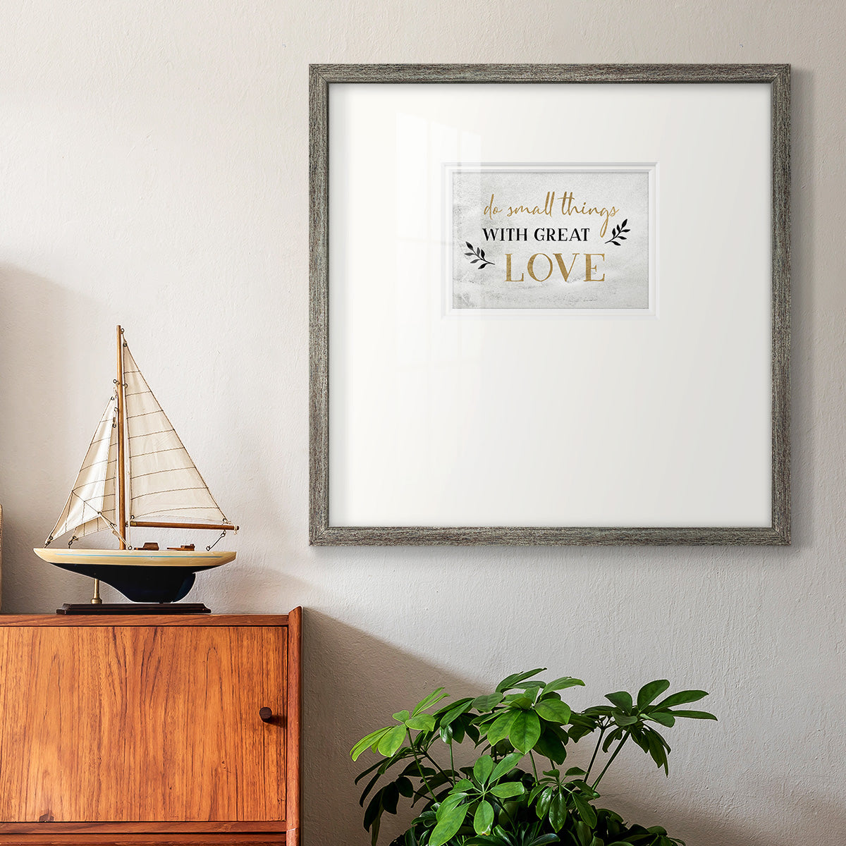 Small Things Gold Premium Framed Print Double Matboard