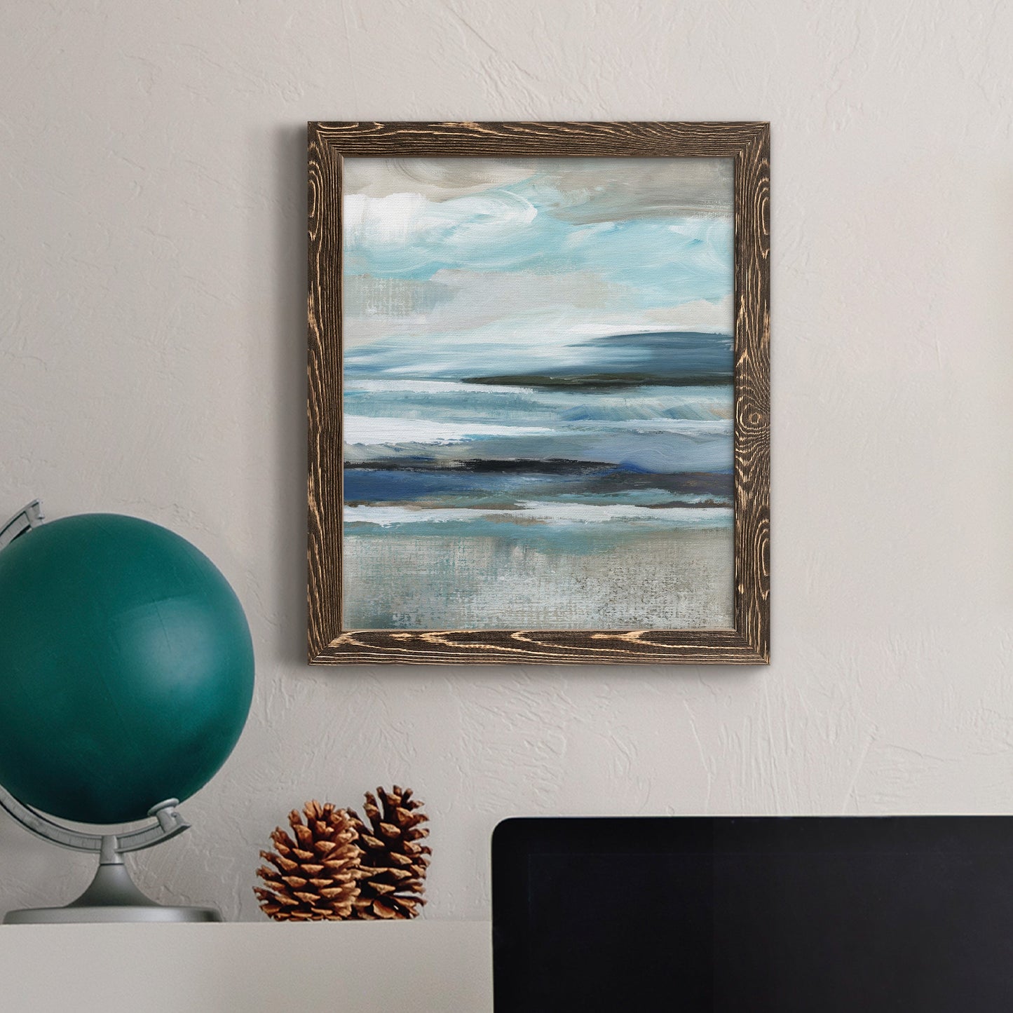 Distant Drama II - Barnwood Framed Canvas Print