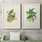 Lime & Cerulean Parrots I - Barnwood Framed Canvas Set