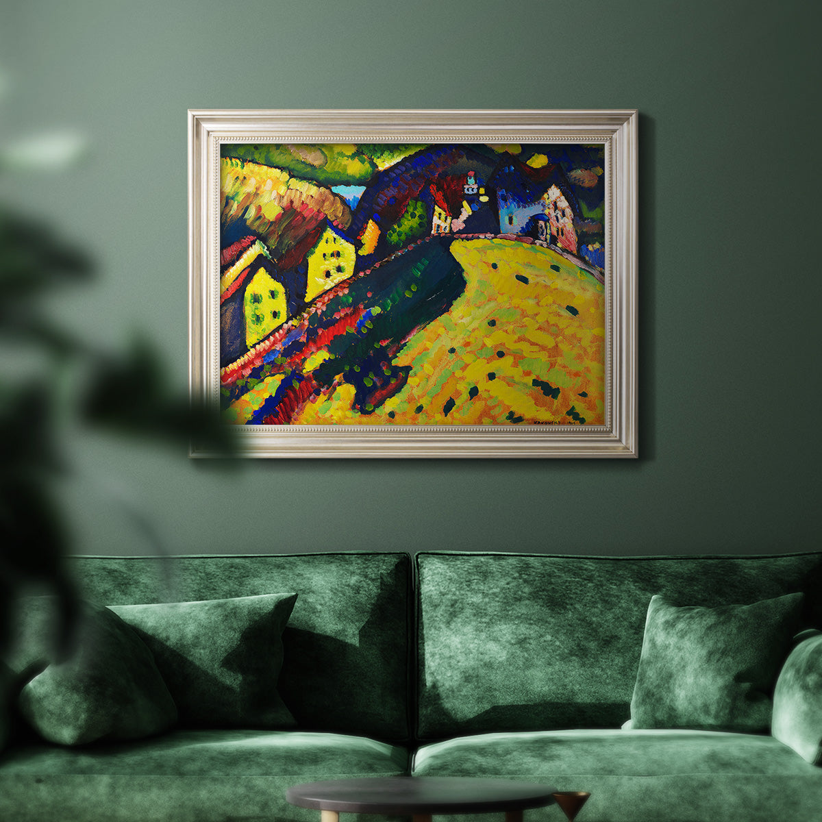 Houses at Murnau - Ornate Framed Canvas Print