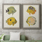 Yellow & Grey Fish III - Premium Framed Canvas 2 Piece Set - Ready to Hang