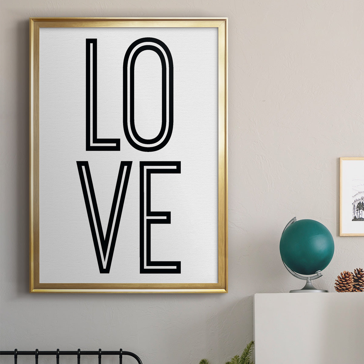 Bold Love II - Modern Framed Canvas Print
