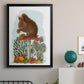 Red Squirrel On Mushroom - Modern Framed Canvas Print