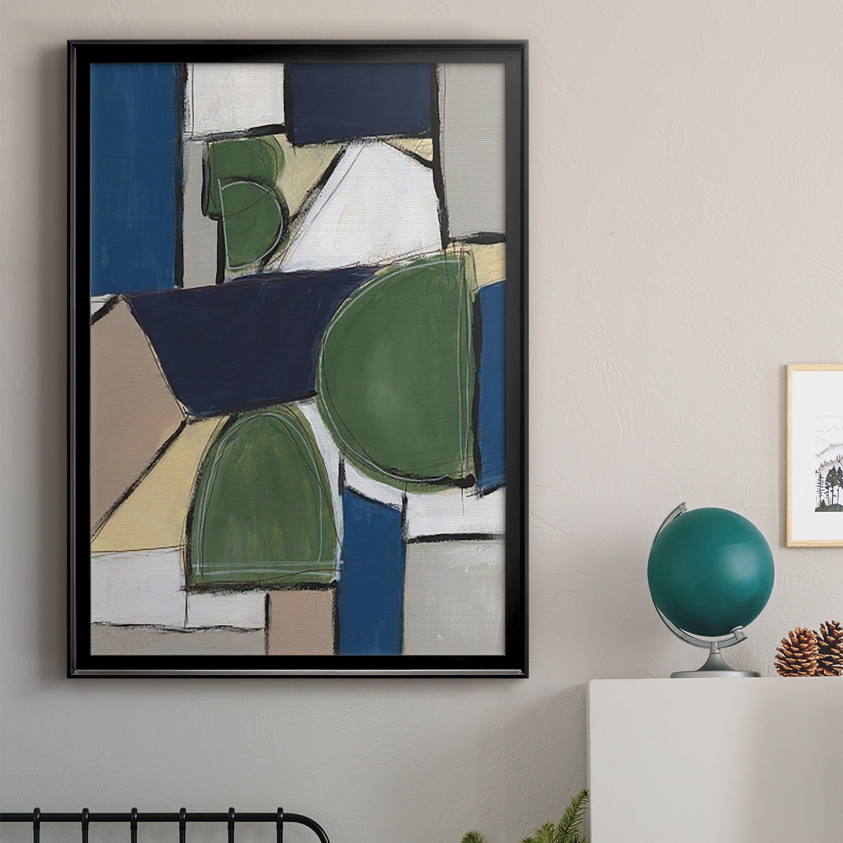 Spatial Mix II - Modern Framed Canvas Print