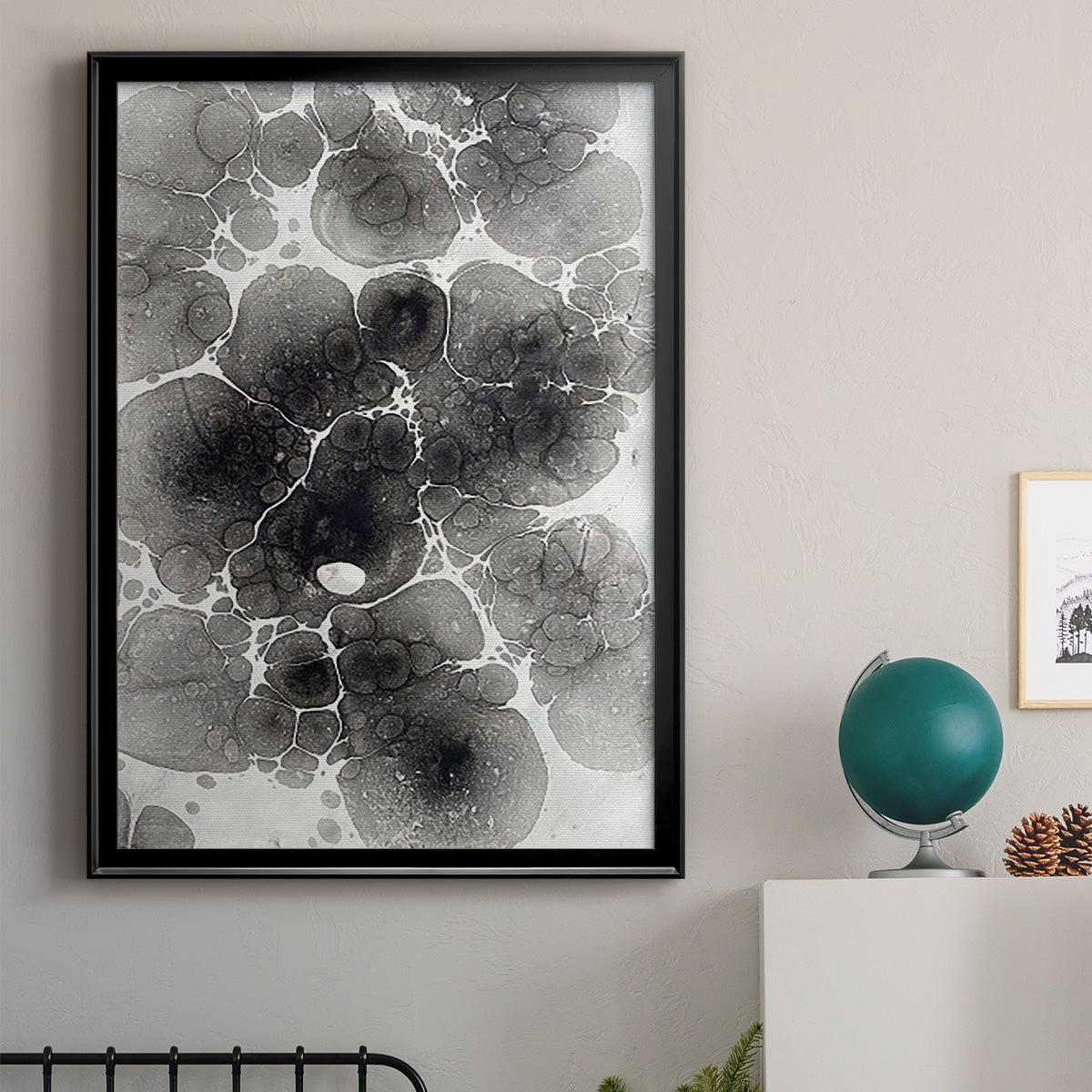 Marbling XIV - Modern Framed Canvas Print