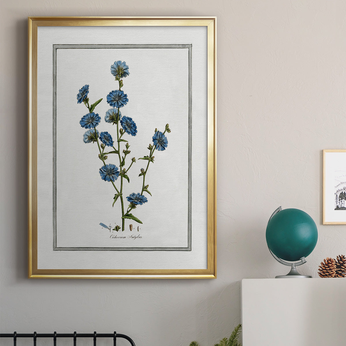 Soft Botanical I - Modern Framed Canvas Print