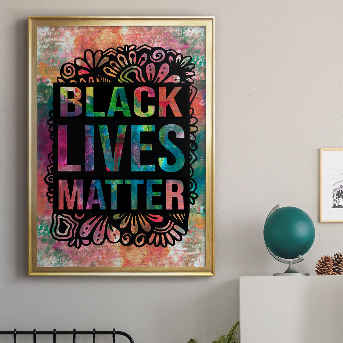 Graffiti Black Lives Matter - Modern Framed Canvas Print