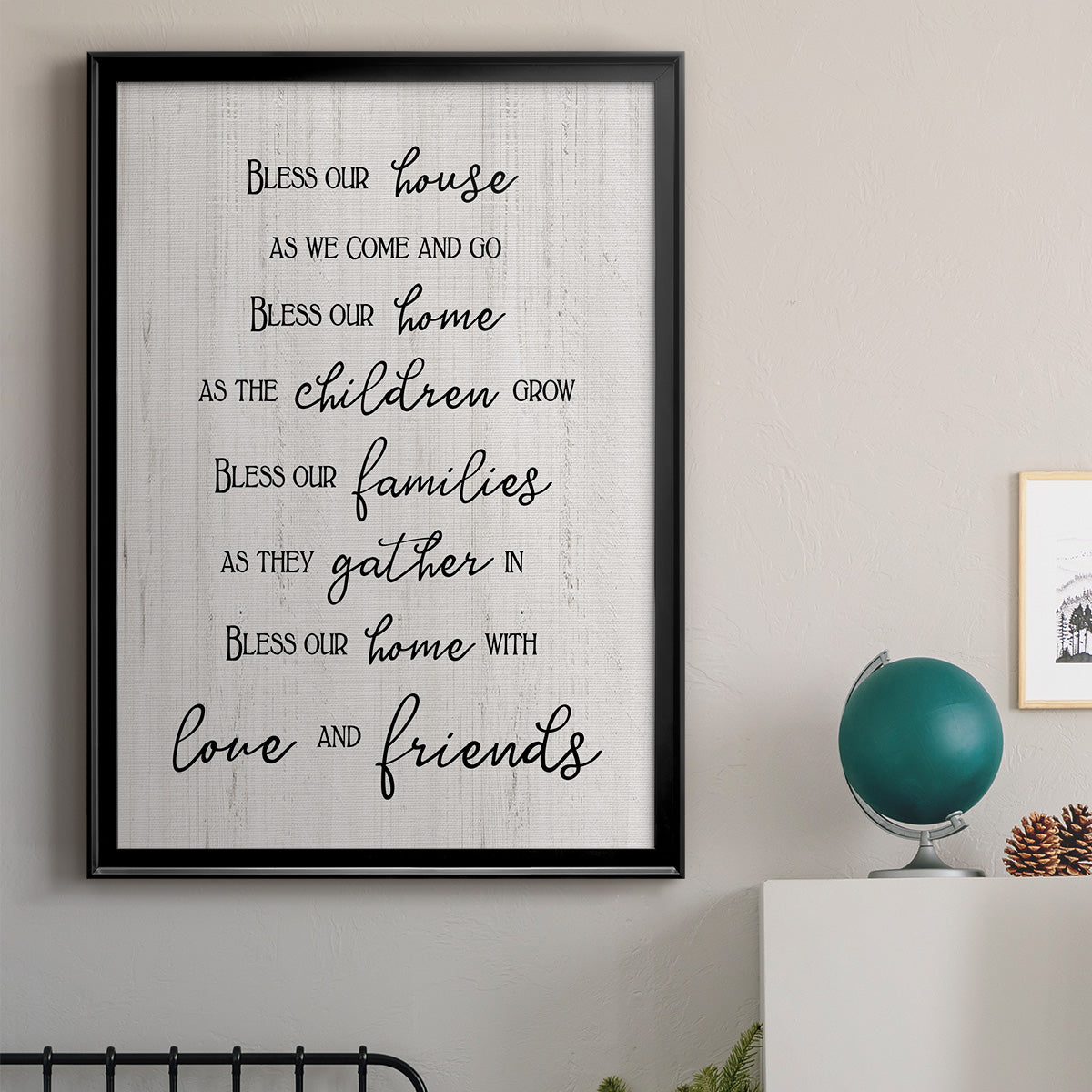 Love and Friends - Modern Framed Canvas Print
