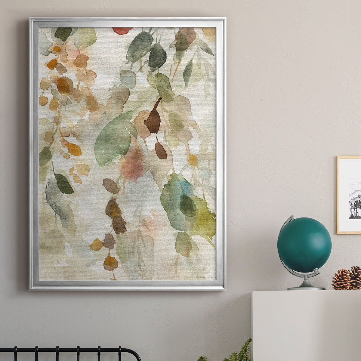 Cascading Nature I - Modern Framed Canvas Print