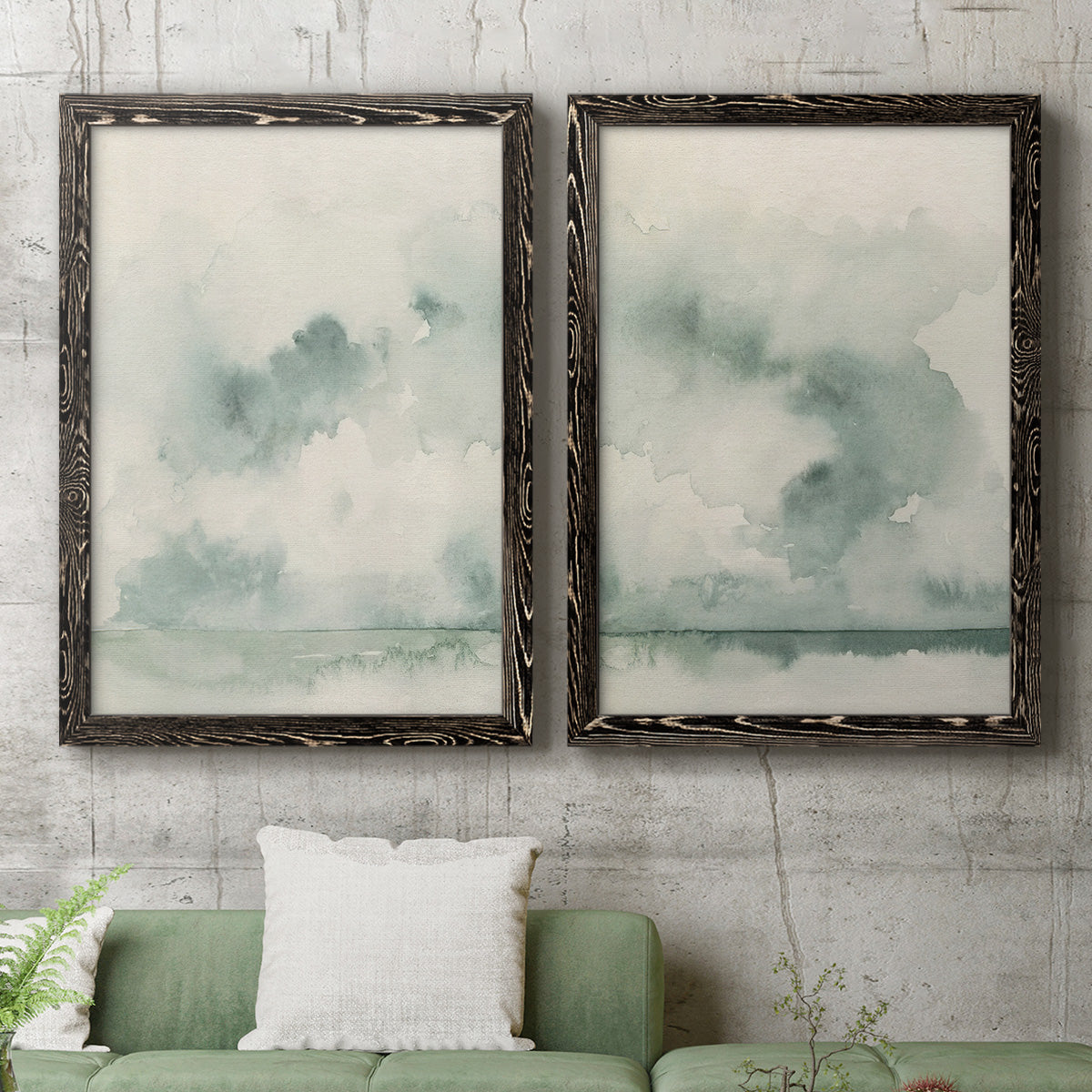 Ocean Impression I - Premium Framed Canvas 2 Piece Set - Ready to Hang