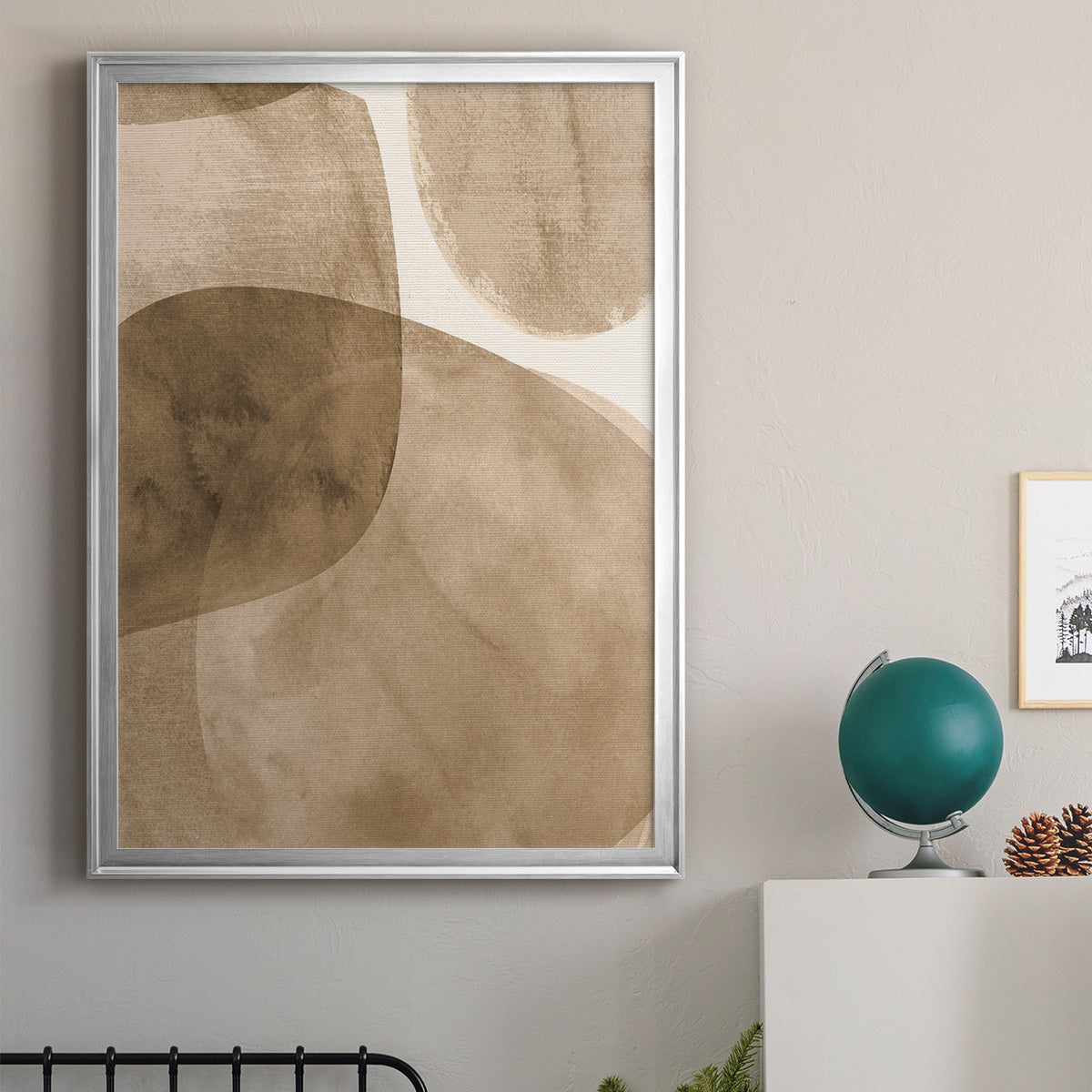 Neutral Object II - Modern Framed Canvas Print