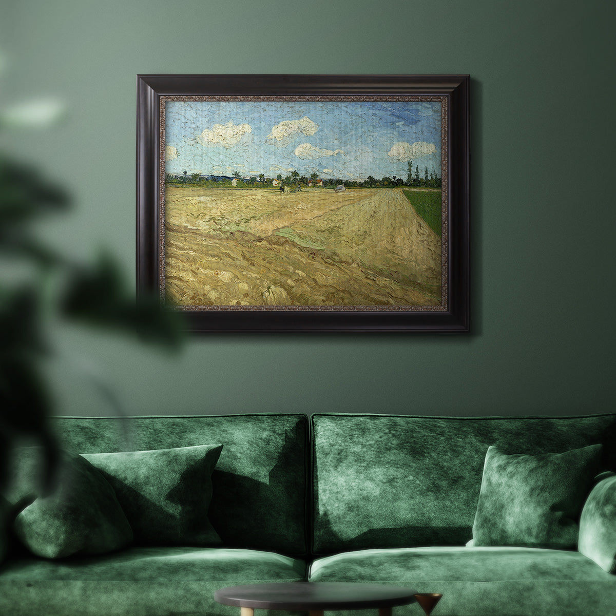 Ploughed Fields - Ornate Framed Canvas Print
