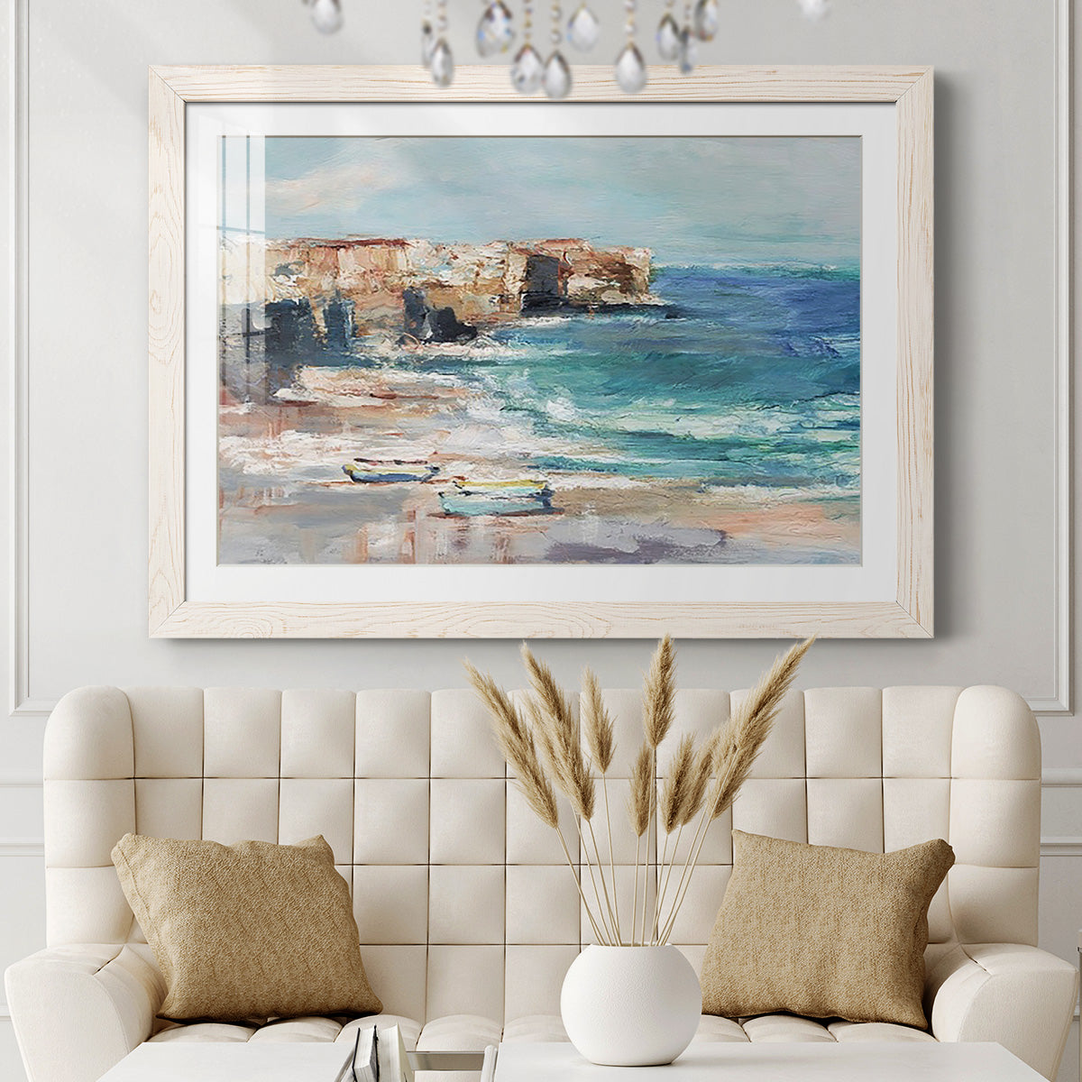 Sea Cliff Study I - Barnwood Framed Art Print