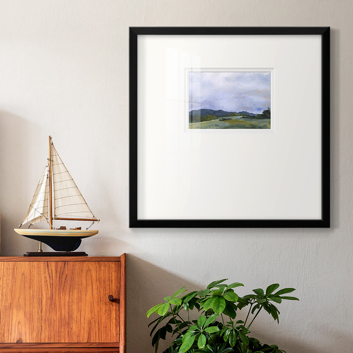 Pastoral Horizons II Premium Framed Print Double Matboard