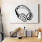 Headphones Sketch Premium Gallery Wrapped Canvas - Ready to Hang