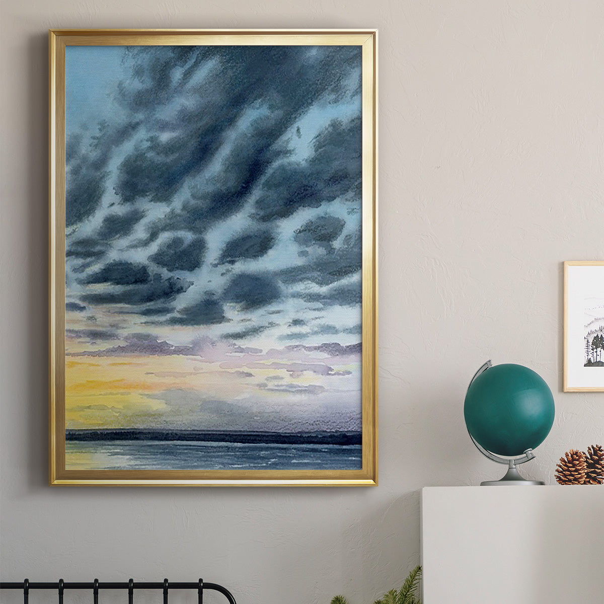 Anastasia Island Sunset II - Modern Framed Canvas Print