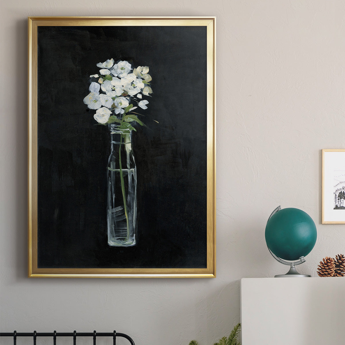 Sophisticated Farm Floral - Modern Framed Canvas Print