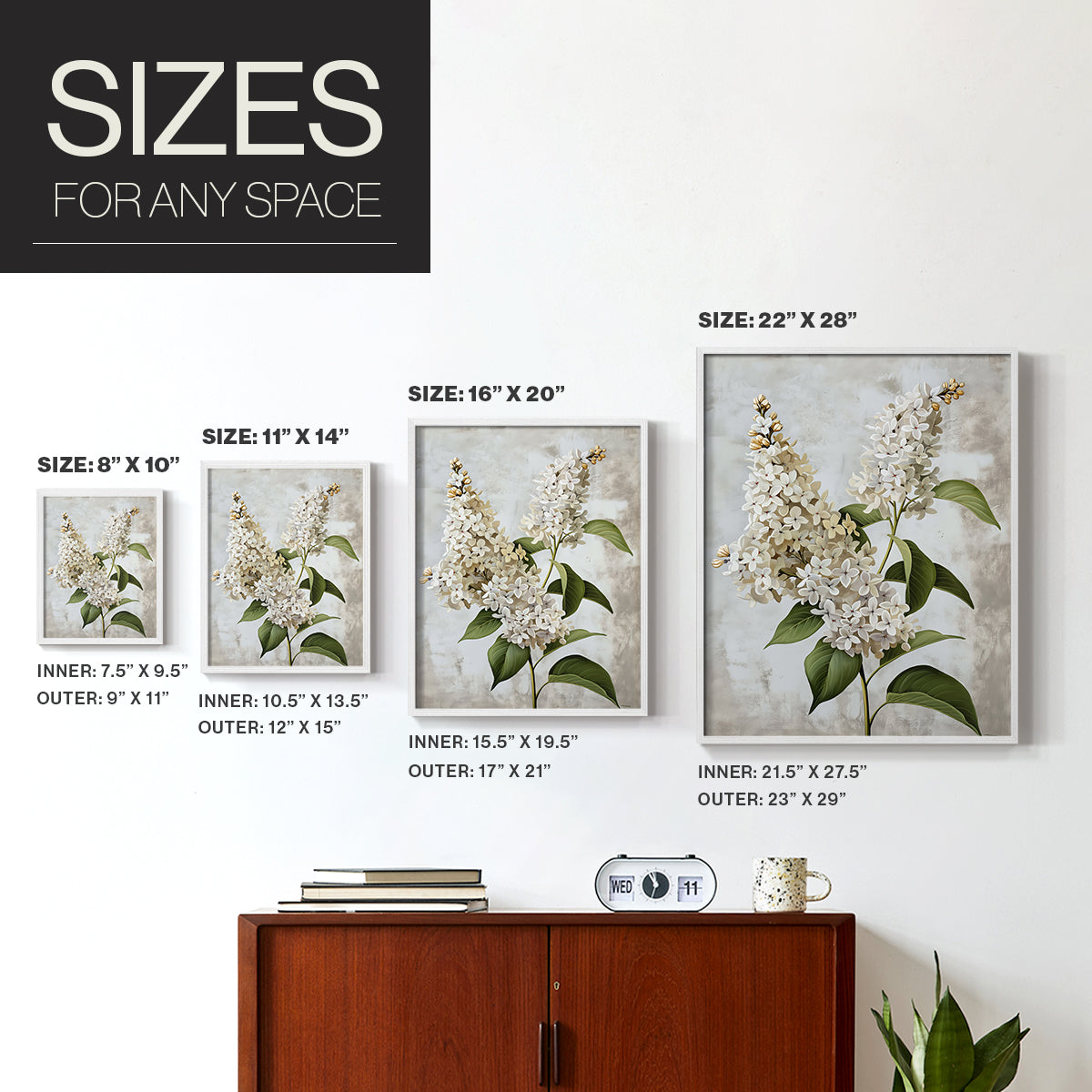 Floral Study Series LXXXVII - Restickable Framed Art Set
