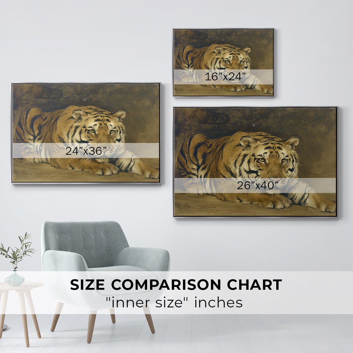 Study of a Tiger for Circe, 1885 - Floater Framed Canvas Print