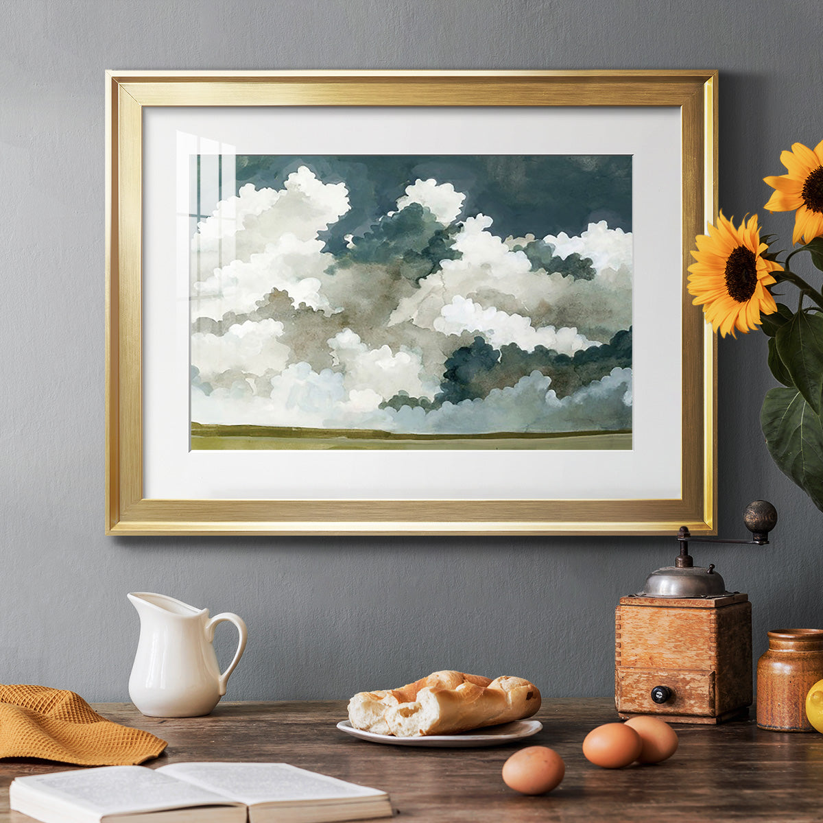 Vast Neutral Sky III - Modern Framed Art Print