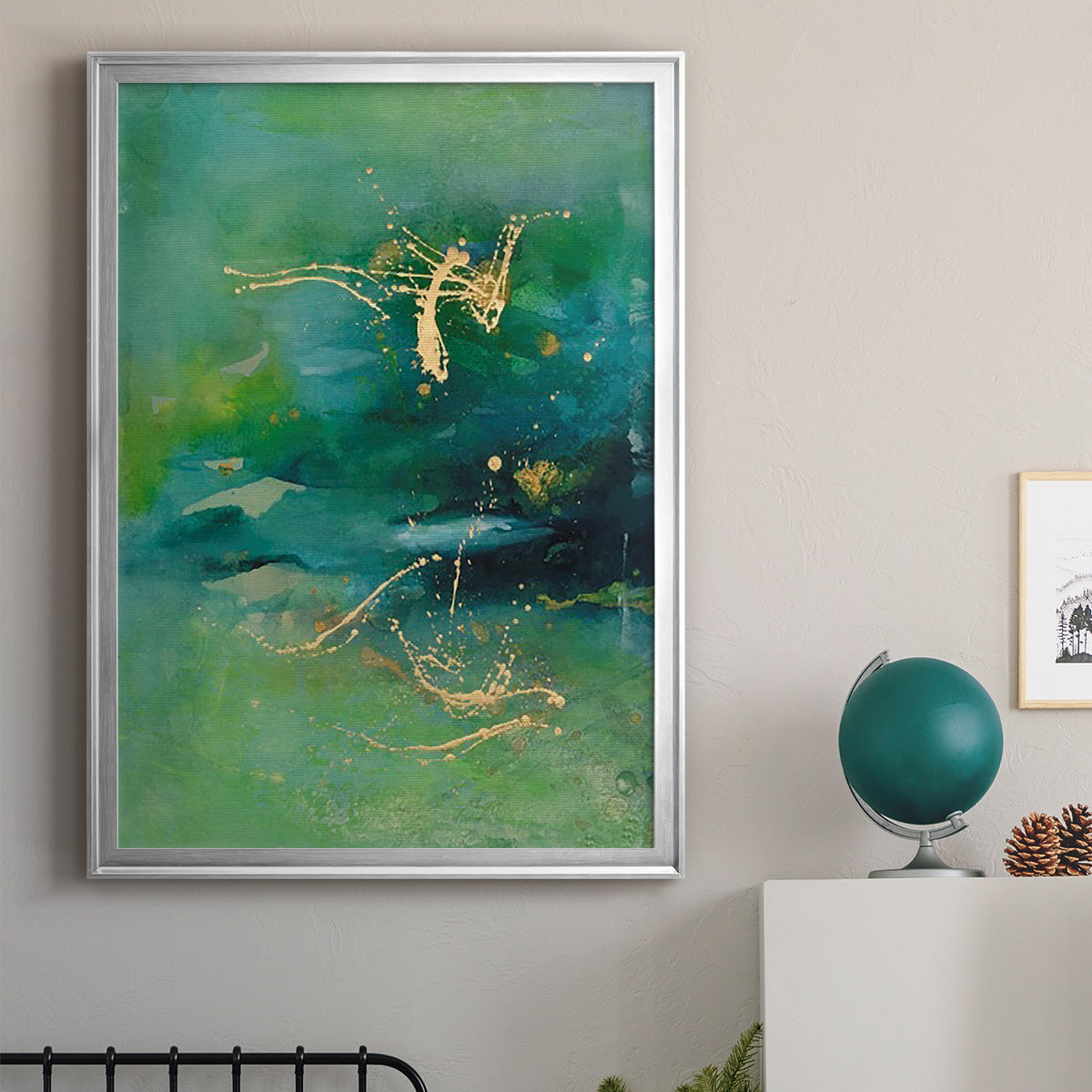 Peaceful Diptych II - Modern Framed Canvas Print