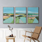 Bright Colored Countryside I - Framed Premium Gallery Wrapped Canvas L Frame 3 Piece Set - Ready to Hang