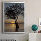 Sunset Silhouette - Modern Framed Canvas Print