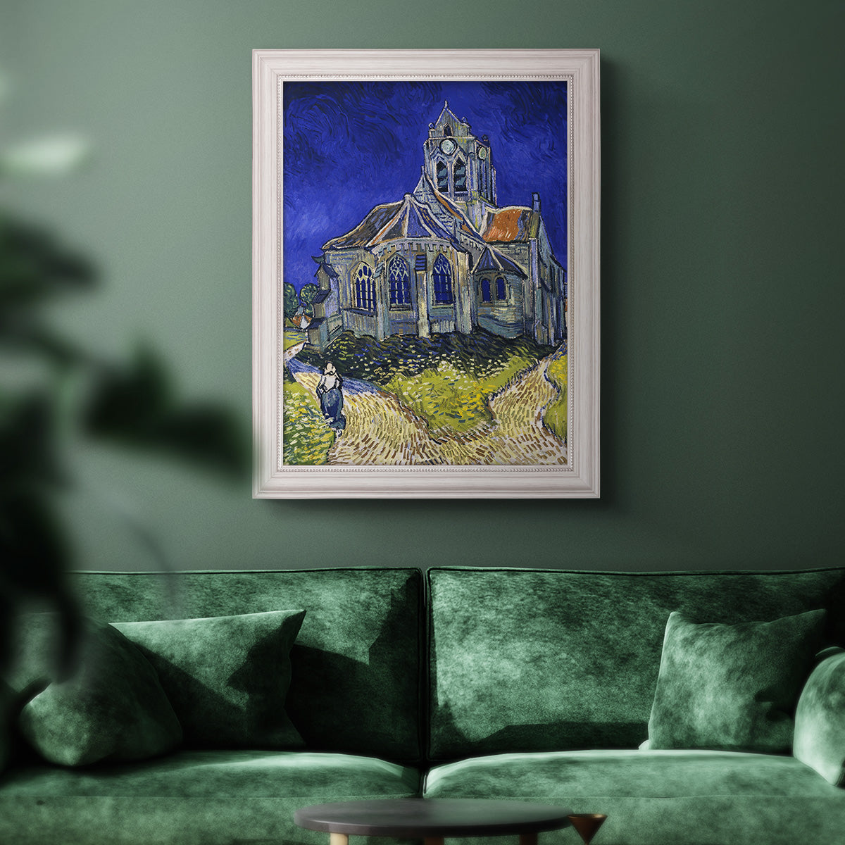 The Church at Auvers - Ornate Framed Canvas Print