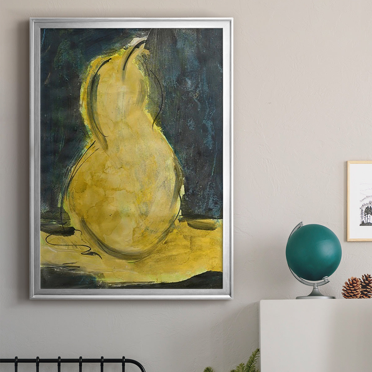 Urban Pear II - Modern Framed Canvas Print