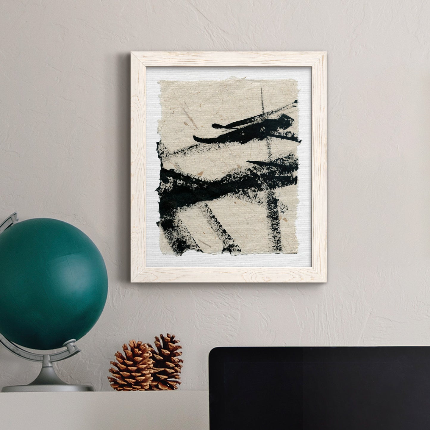 Lines Crossed II - Premium Canvas Framed in Barnwood - Ready to Hang