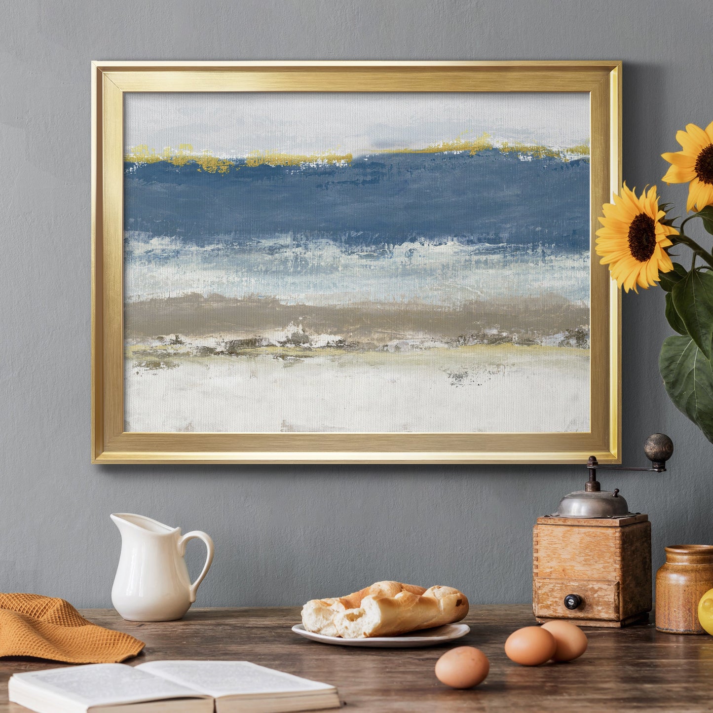 Blue Skies - Modern Framed Canvas Print