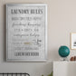 Neutral Laundry Rules - Modern Framed Canvas Print