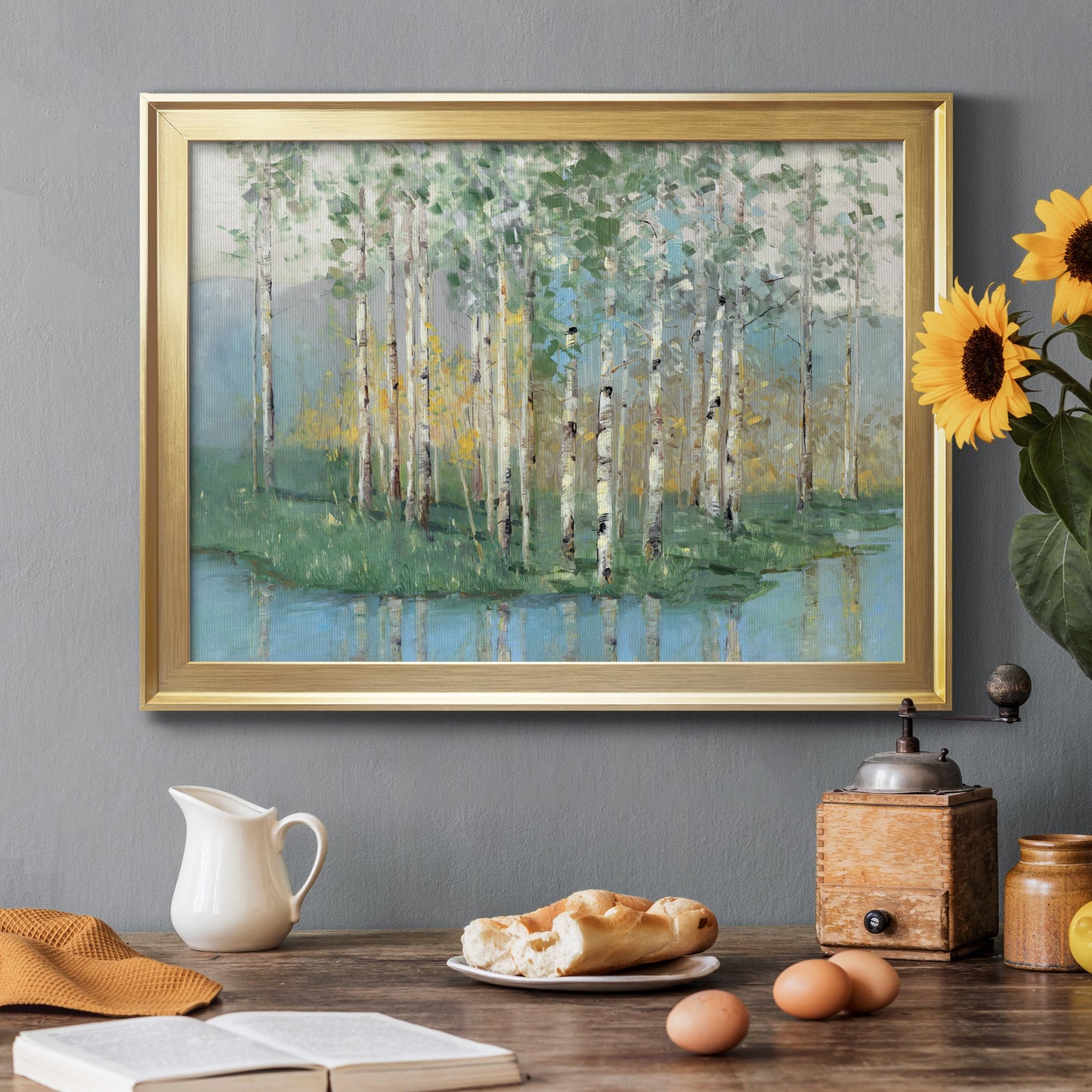 Birch Reflections Revisited Premium Classic Framed Canvas - Ready to Hang