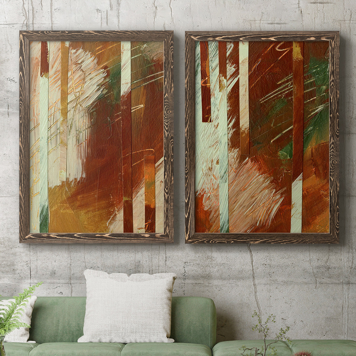 Wheaten I - Premium Framed Canvas 2 Piece Set - Ready to Hang