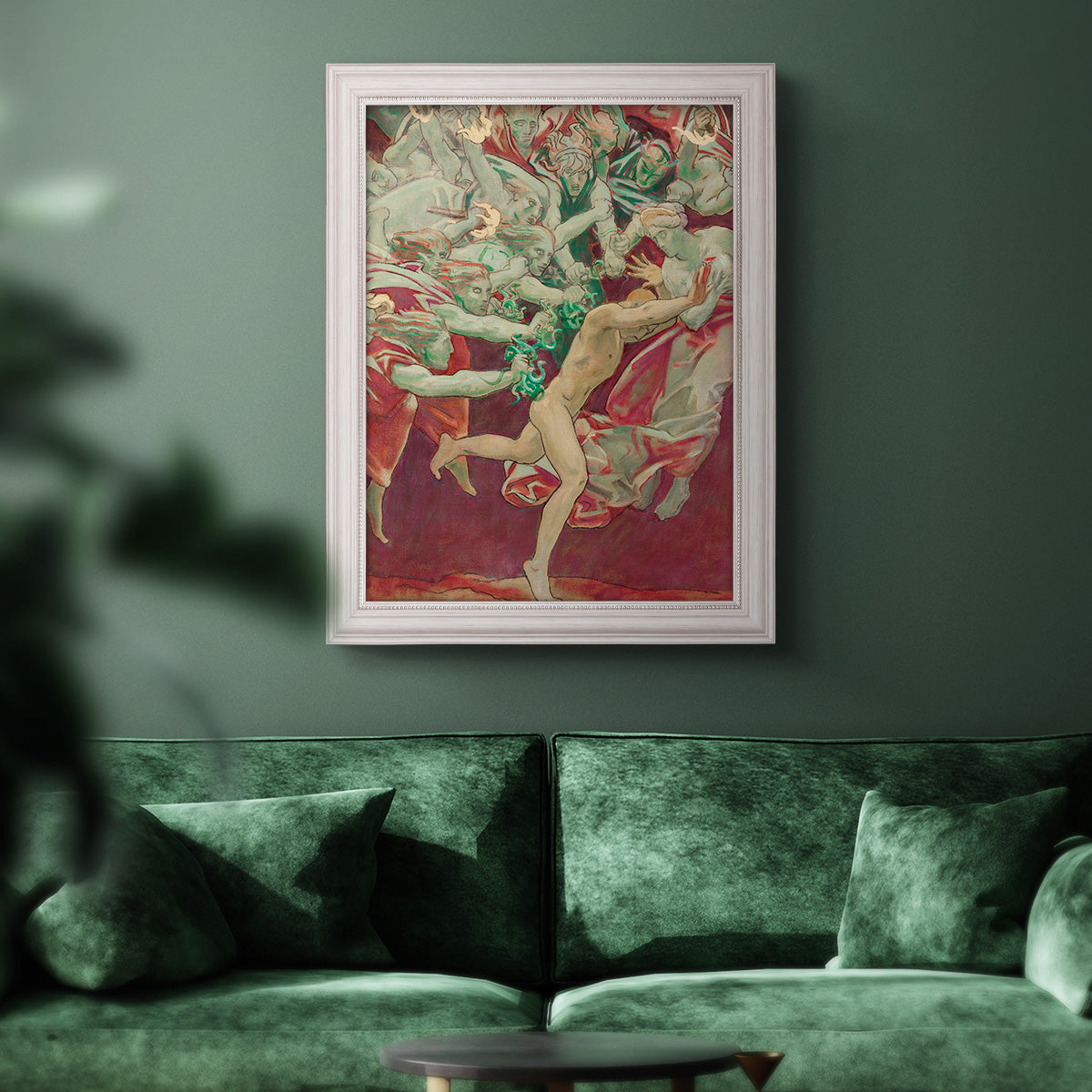 Orestes and the Furies - Ornate Framed Canvas Print