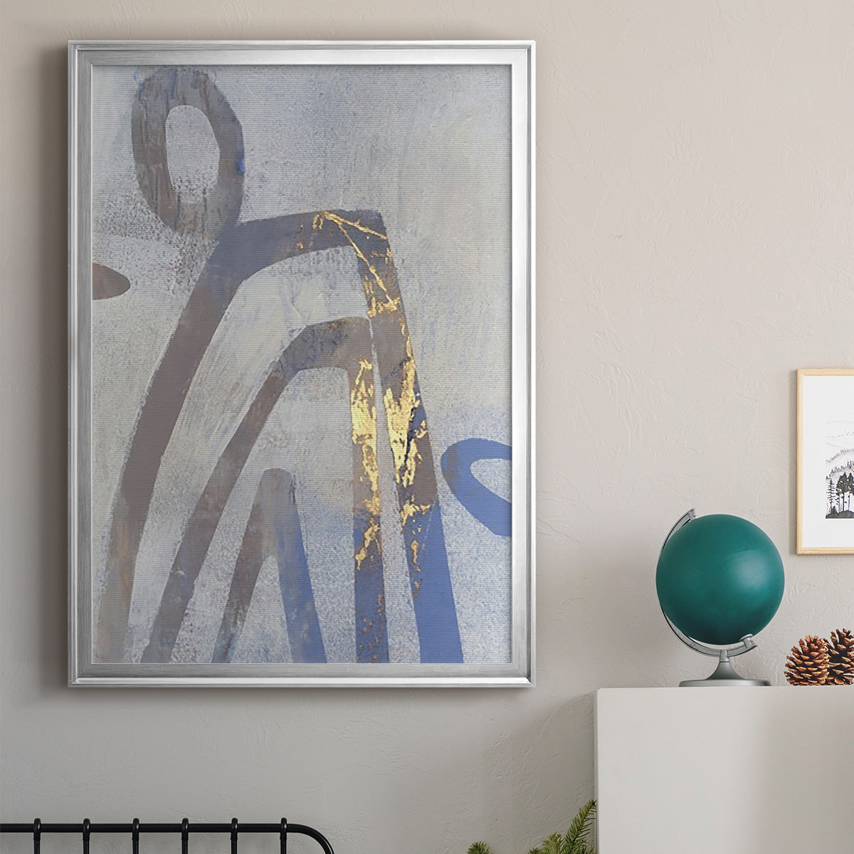 Linx II - Modern Framed Canvas Print