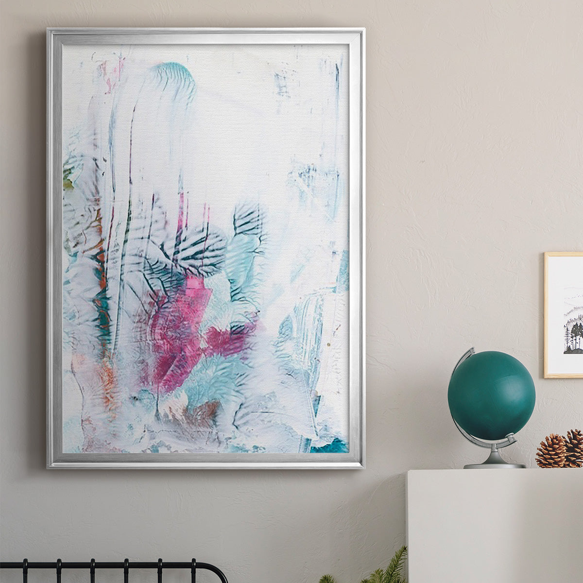 Magneta Coral I - Modern Framed Canvas Print