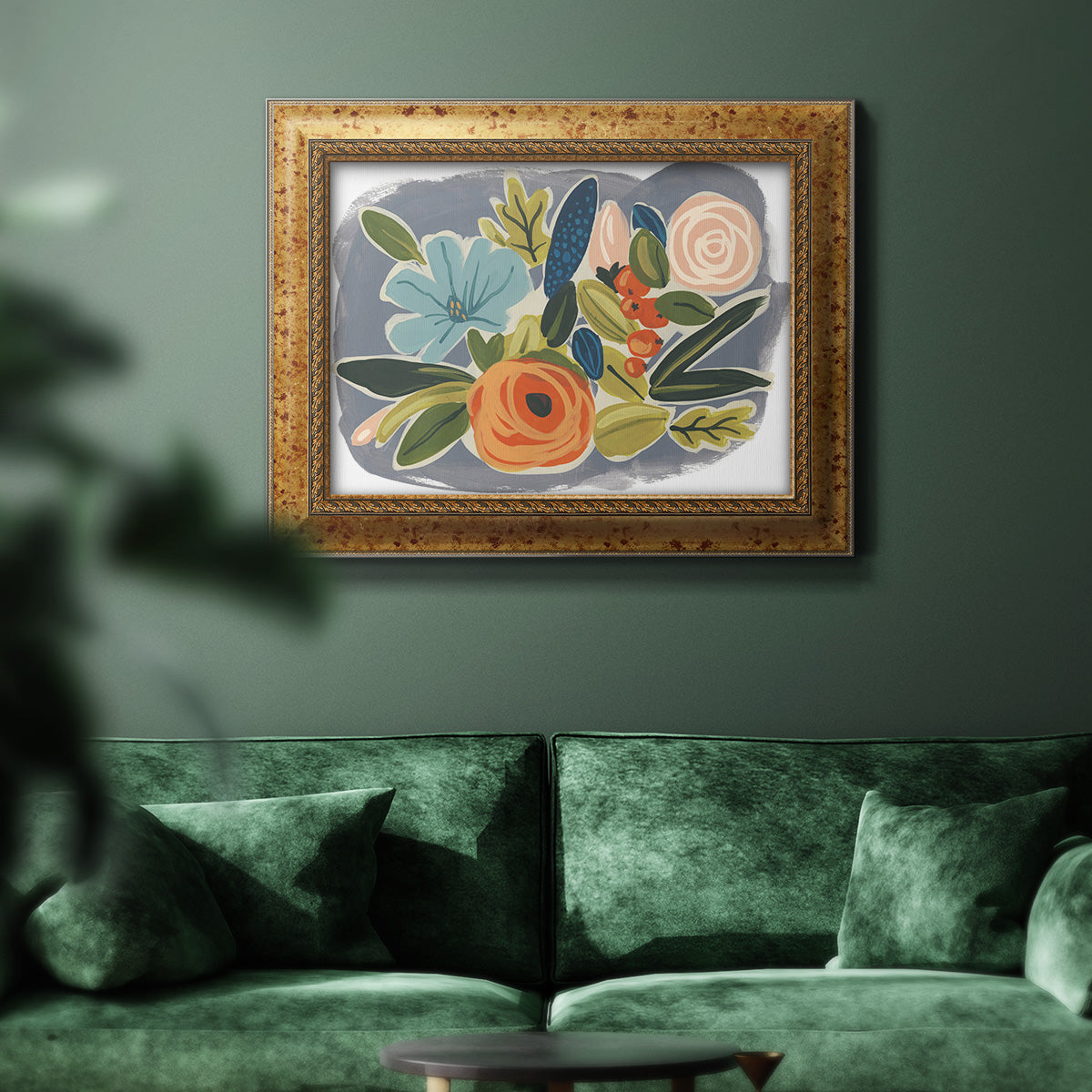 Bright Botany I Premium Framed Canvas- Ready to Hang