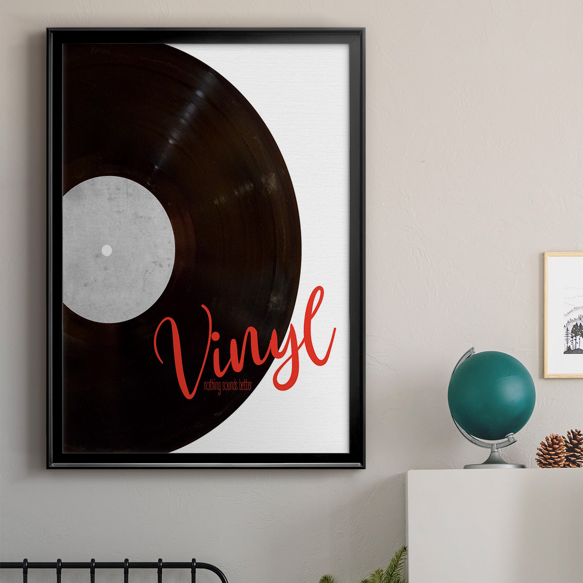 Vinyl - Modern Framed Canvas Print