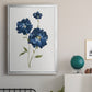 Blue Mums - Modern Framed Canvas Print