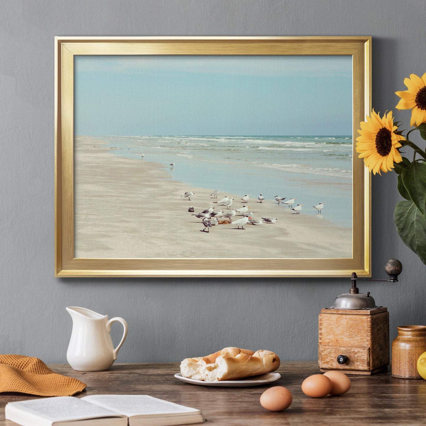 Padre Island Shore Birds Premium Classic Framed Canvas - Ready to Hang