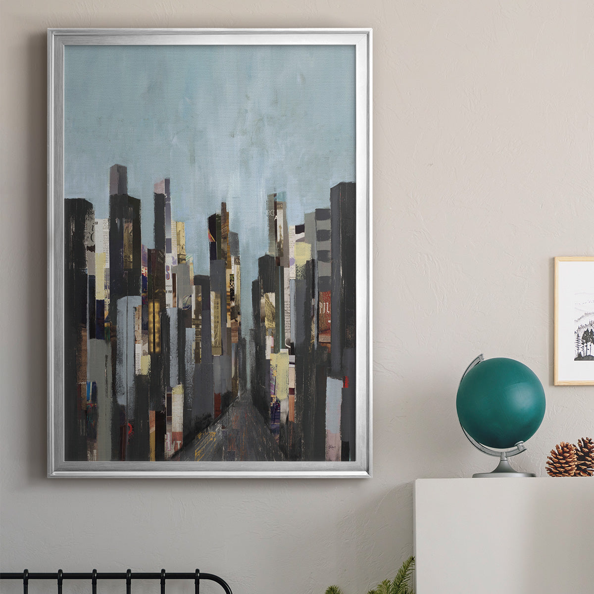 City Beat - Modern Framed Canvas Print